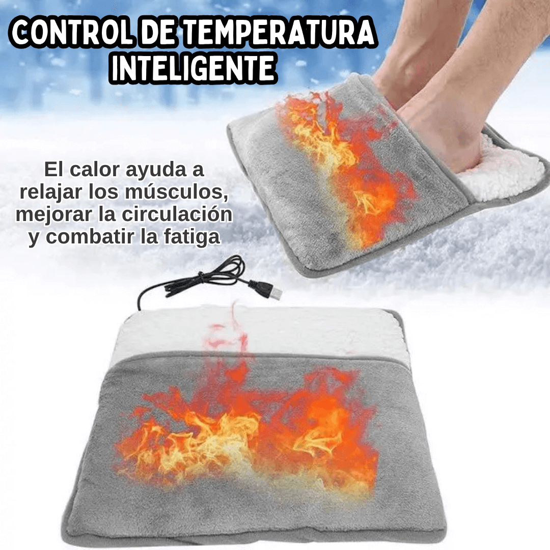 Tecnología de Calor Inteligente para Tus Pies | Almohadilla Térmica USB con Calentamiento Rápido y Seguro