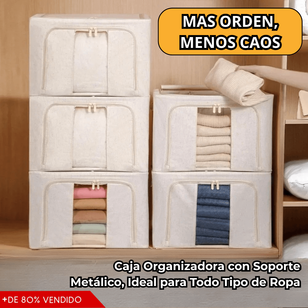 Caja de Almacenamiento Multifuncional con Varilla de Acero - PREMIUM | PACK 2 Unidades