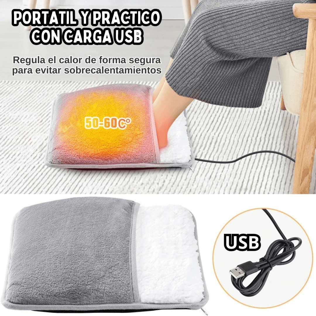 Tecnología de Calor Inteligente para Tus Pies | Almohadilla Térmica USB con Calentamiento Rápido y Seguro