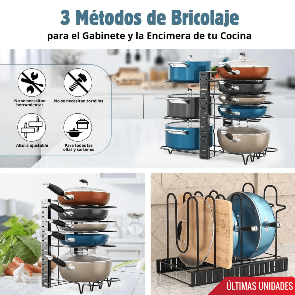 Organizador multifuncional confort de Ollas y Sartenes