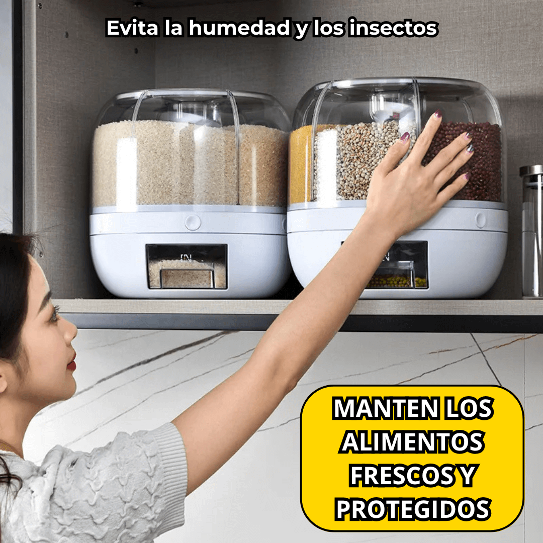 Dispensador De Alimentos Giratorio 6 en 1 PREMIUM
