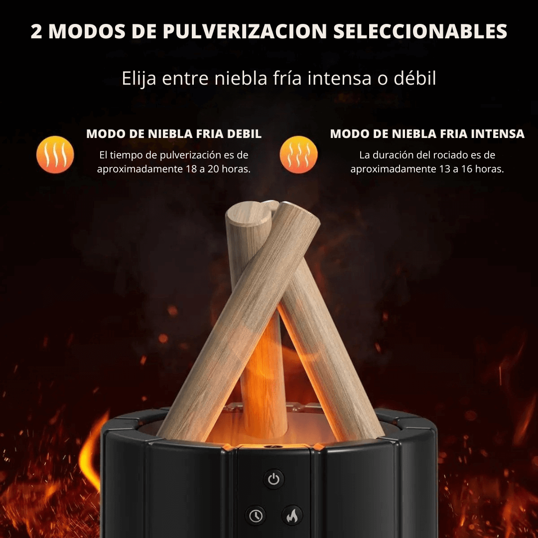 Humidificador Difusor en Forma de Fogata | Relájate, Purifica y Decora con Calidez Visual
