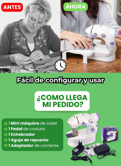 MAQUINA DE COSER PORTATIL CON PEDAL | PREMIUM