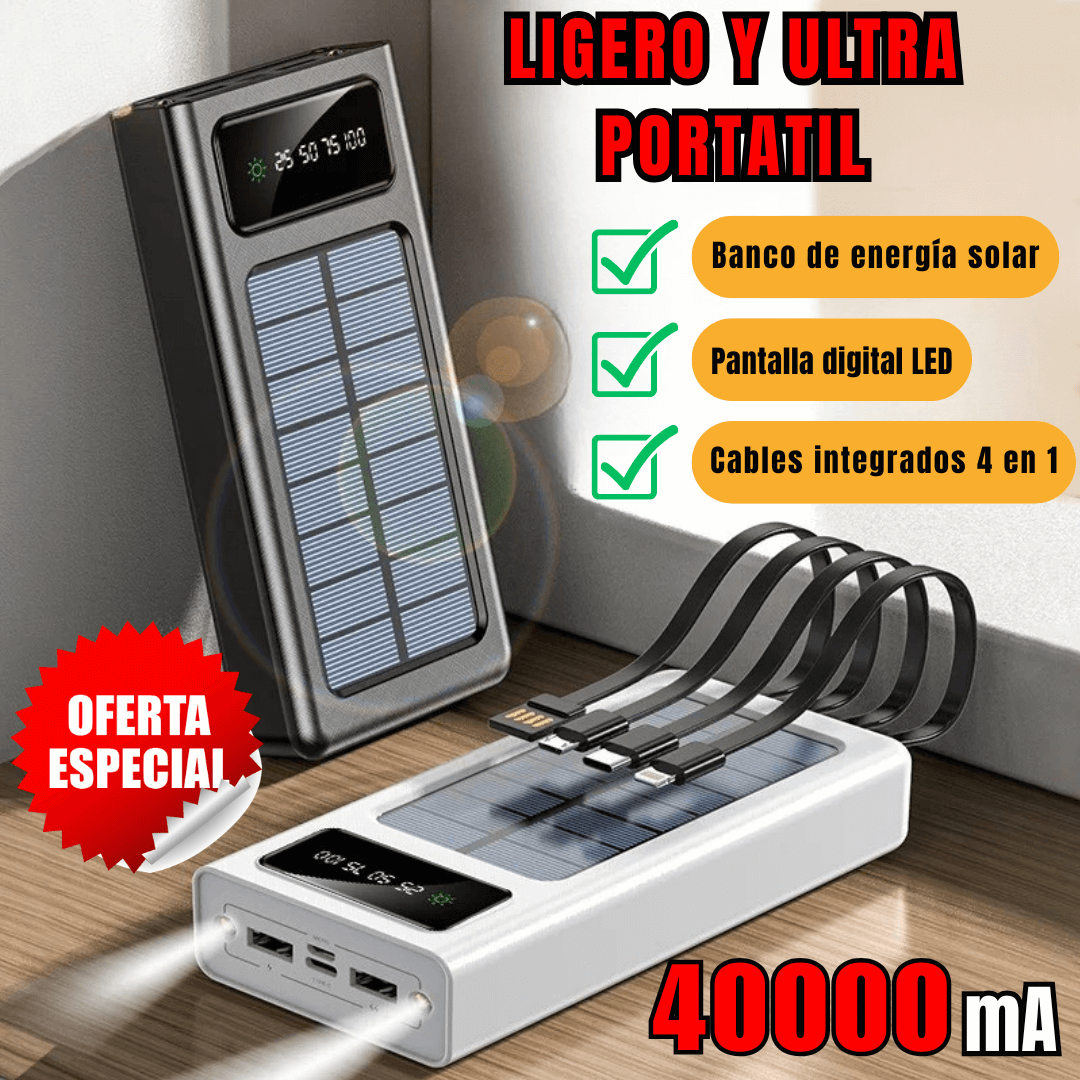 Powerbank Solar PREMIUM Cargador Portátil