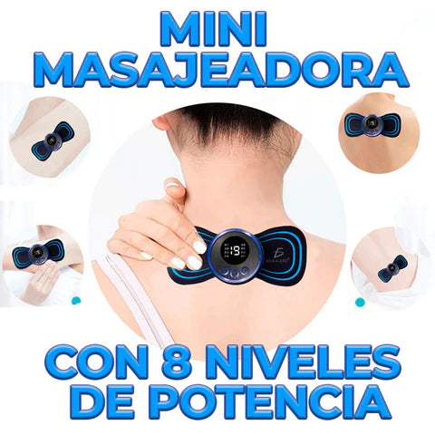 MINI MASAJEADOR MUSCULAR DE PULSO ELECTRICO, Recargable