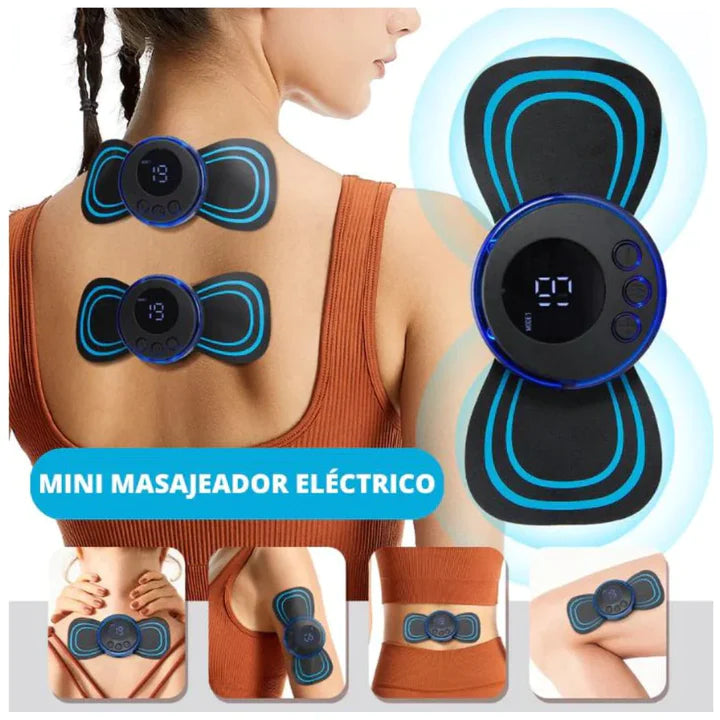 MINI MASAJEADOR MUSCULAR DE PULSO ELECTRICO, Recargable