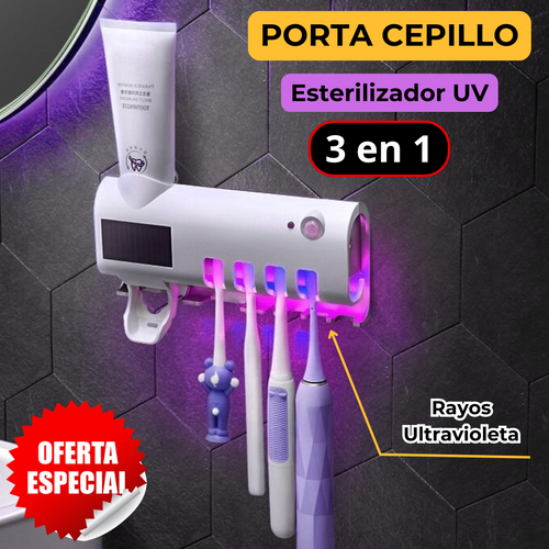 Porta Cepillo ESTERILIZADOR UV 3 en 1