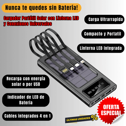 Powerbank Solar PREMIUM Cargador Portátil
