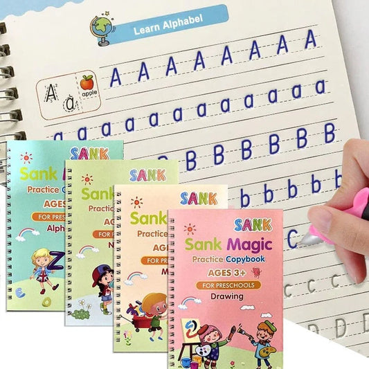 SET CUADERNO MAGICO(4 CUADERNOS + LAPICERO MAGICO)