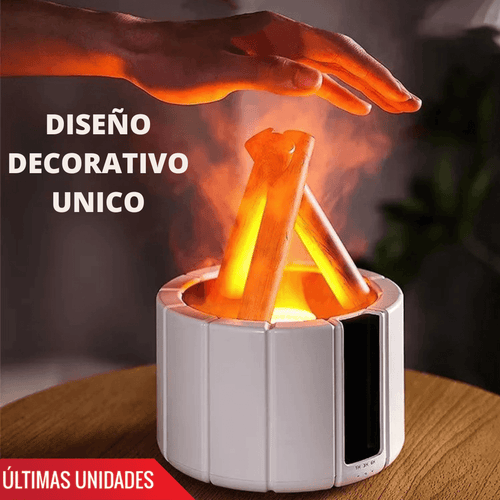 Humidificador Difusor en Forma de Fogata | Relájate, Purifica y Decora con Calidez Visual